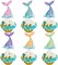36PCS Mermaid Tail Cupcake Toppers – Under the Sea Picks for Birthday & Baby Shower Cakes